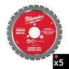 Milwaukee Rebar Cutting Blade for #10 1-1/4 Inch Rebar, 5 Pieces, small image number 1