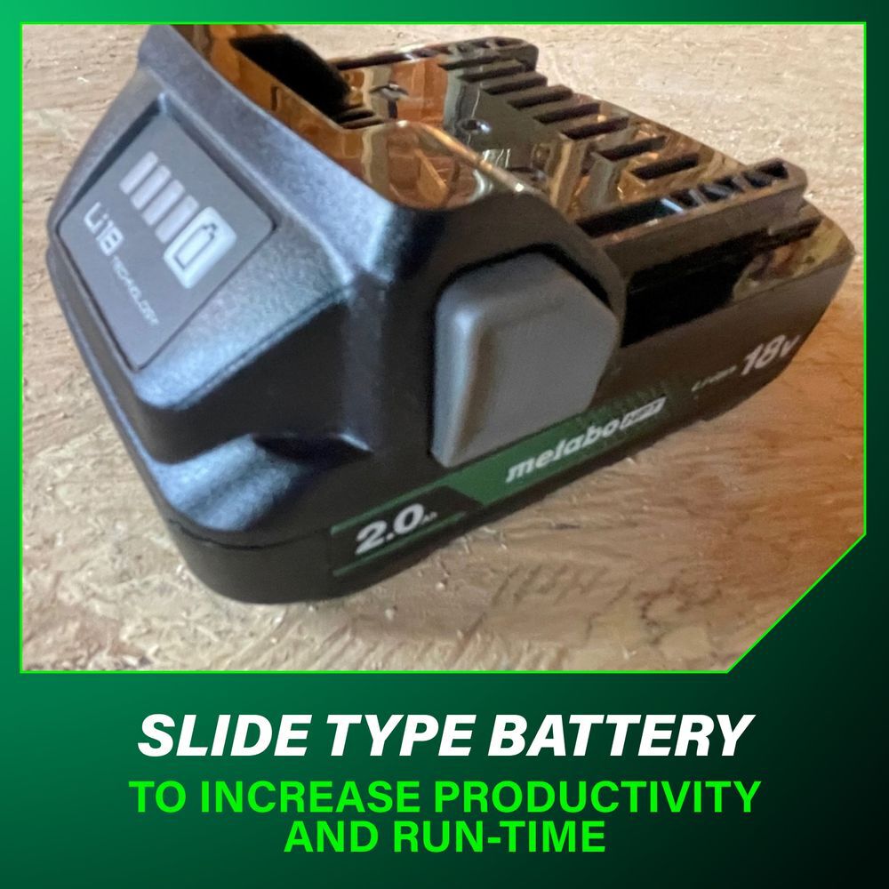 Metabo HPT Promotional 18V Lithium Ion 2.0Ah Batteries with Charge Indicators and Charger Kit, large image number 7