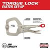 Milwaukee 6 Inch TORQUE LOCK Locking C-Clamp With Swivel Jaws, small image number 2