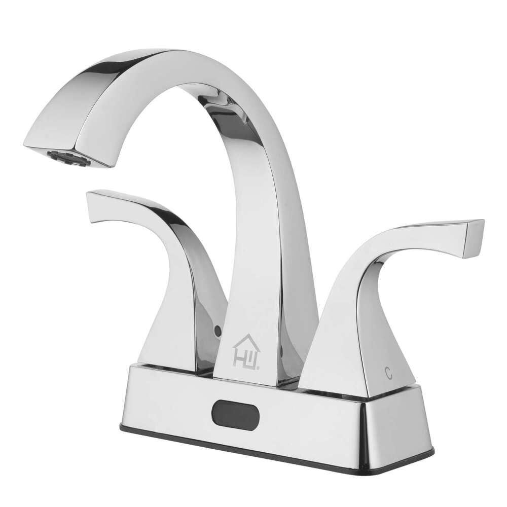 Homewerks Bathroom Sink Faucet Chrome 2 Handle High Arc – 4000527