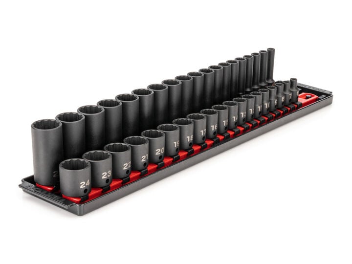 Tekton 3/8 Inch 12 Point Impact Socket Set, 38 Pieces (6-24 mm), large image number 0