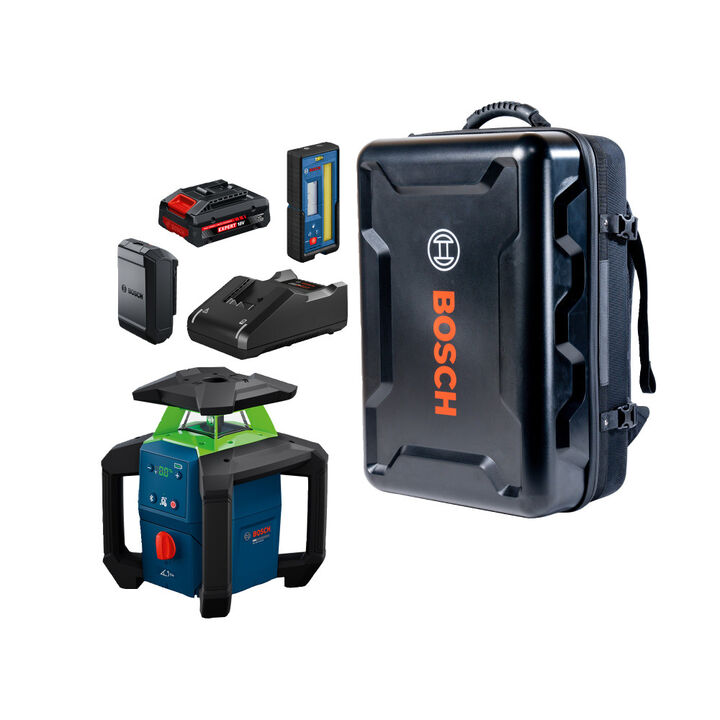 Bosch 18V Green-Beam Rotary Laser Kit