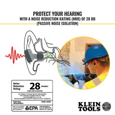 Klein Tools Bluetooth Jobsite Earbuds, large image number 2