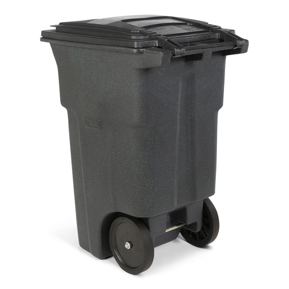 Toter 64 Gallon Trash Can Greenstone with Quiet Wheels and Lid, large image number 6