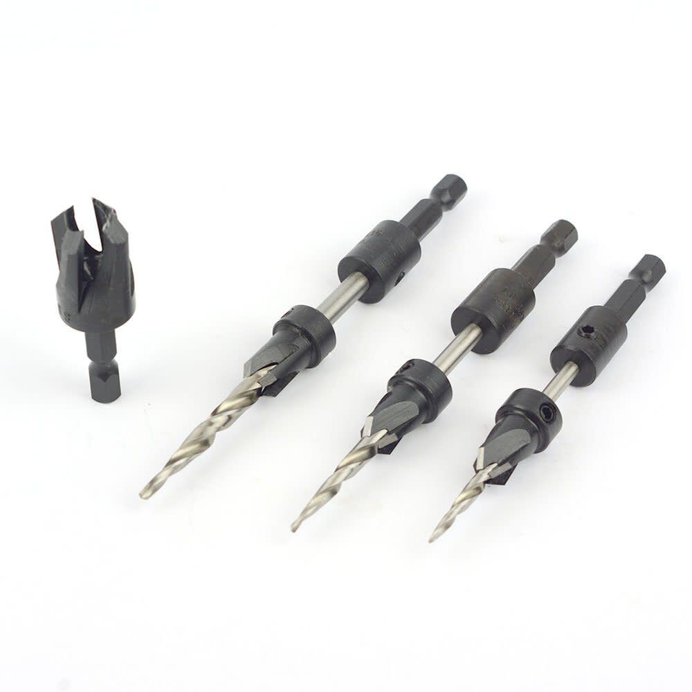 WL Fuller Countersink with Matching Quick Change HSS Taper Point Drill Bit  Set 10349003C - Acme Tools