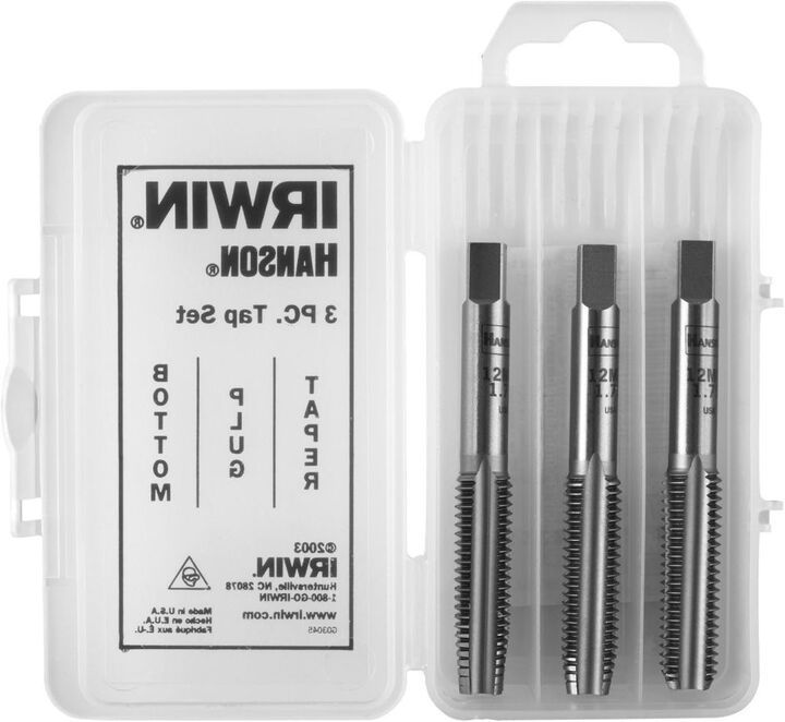 Irwin Hanson 3-Piece 7/16-14 NC High Carbon Steel Tap Set
