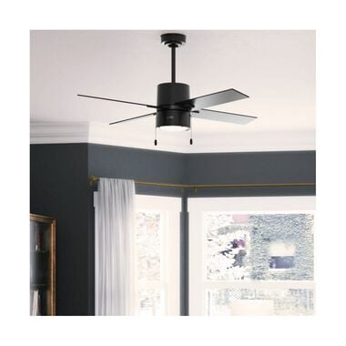 Hunter Fan Beck Ceiling Fan 52in Matte Black/Greyed Walnut, large image number 8