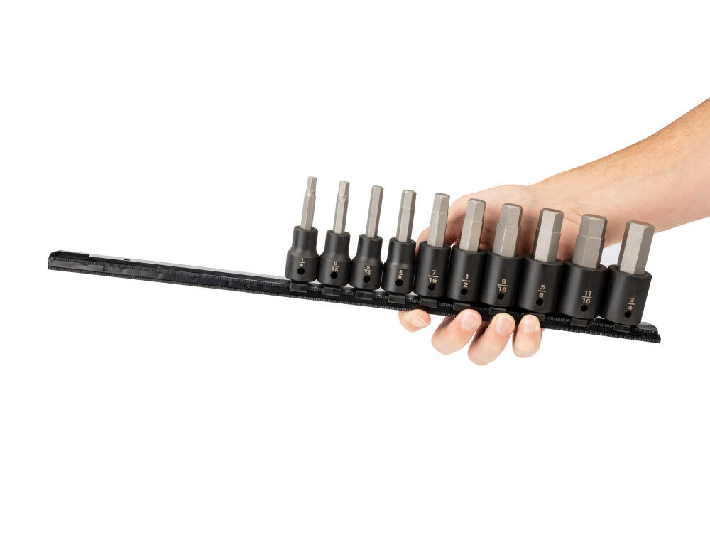 Tekton 1/2 Inch Hex Impact Bit Socket Set, 10 Piece (1/4-3/4 Inch), large image number 3