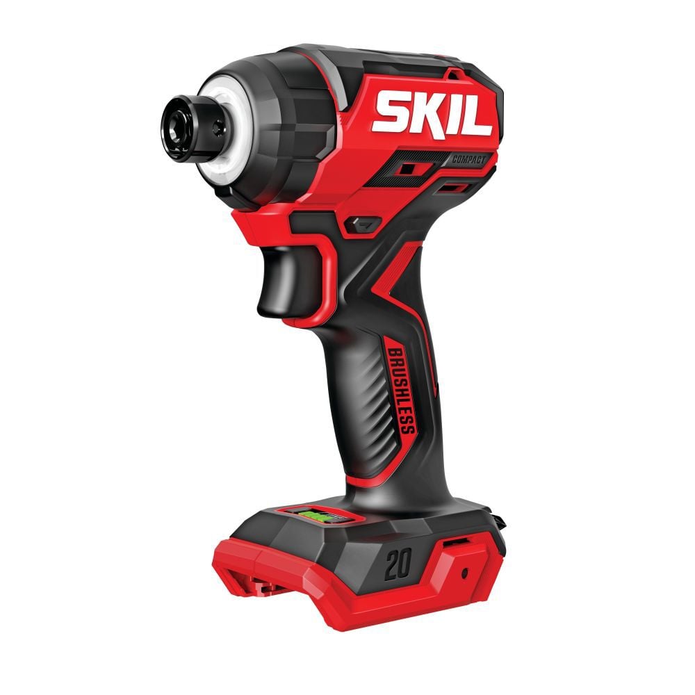 SKIL PWRCORE 20 Brushless 20V 1/4" Hex Compact Impact Driver (Bare Tool), large image number 1