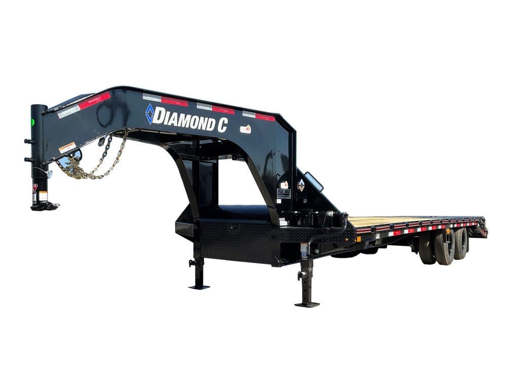 Diamond C FMAX210 28 Ft. x 102 Inch 25000 Lbs Tandem Axle Goose Neck Trailer – FMAX210L28X102MR/XD