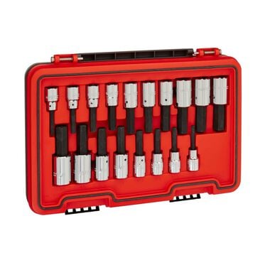 Proto Socket Set 1/2 DR SAE/MM HEX BIT SET 18pc, large image number 2