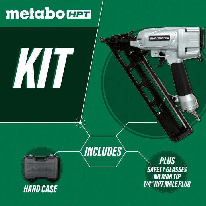 Metabo HPT 2-1/2 In. 15-Gauge Angled Finish Nailer with Air Duster, large image number 3