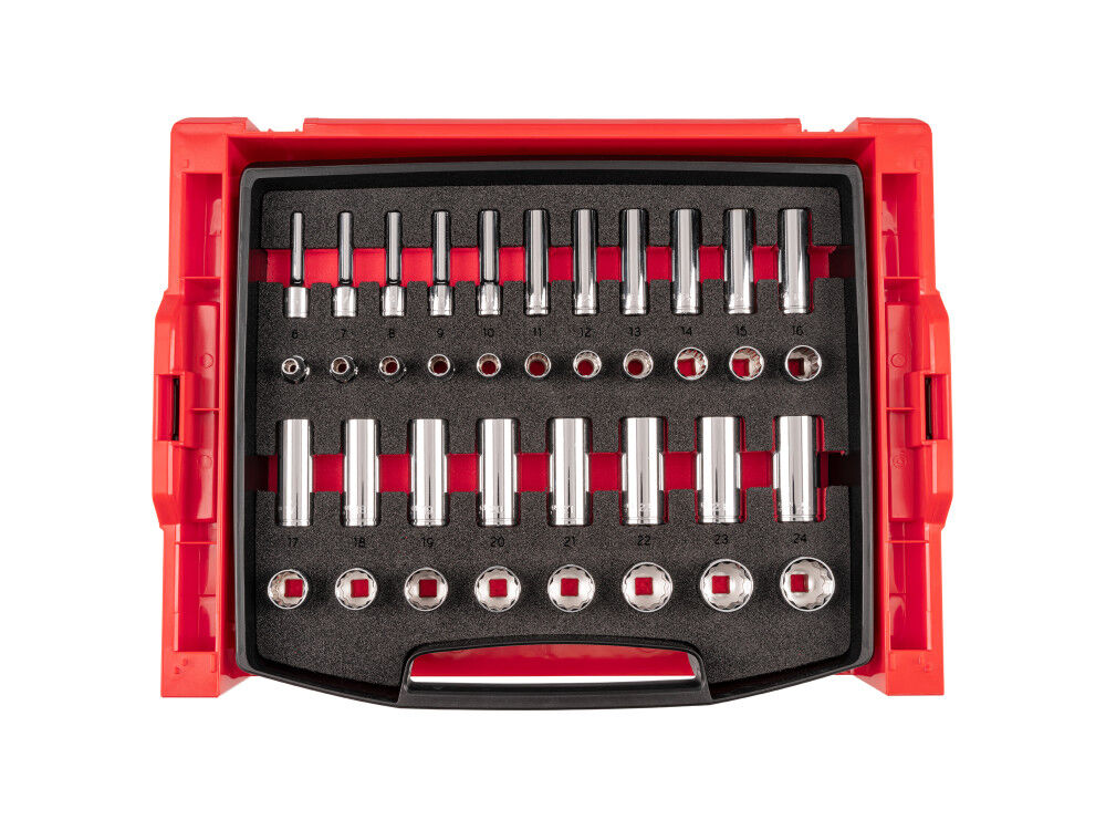 Tekton 3/8 Inch 12-pt Socket Set with Drawer and Rack, 38 Pieces (6-24 mm), large image number 2