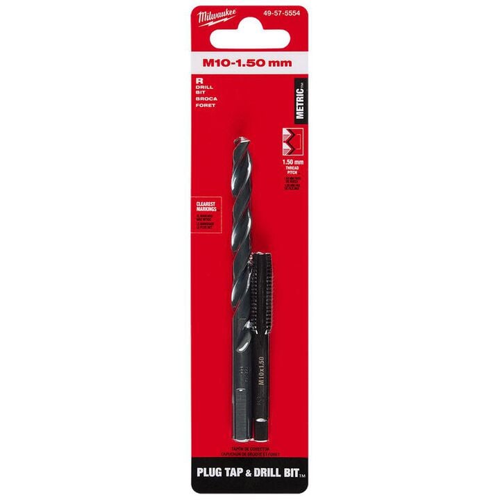 Milwaukee M10-1.50 mm Straight Flute Plug Tap & R Drill Bit, large image number 10