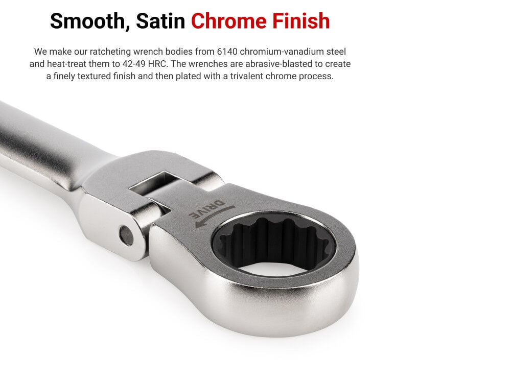 Tekton Flex Head Ratcheting Combination Wrench Set, 1/4-1 Inch, 6-24 mm, large image number 5