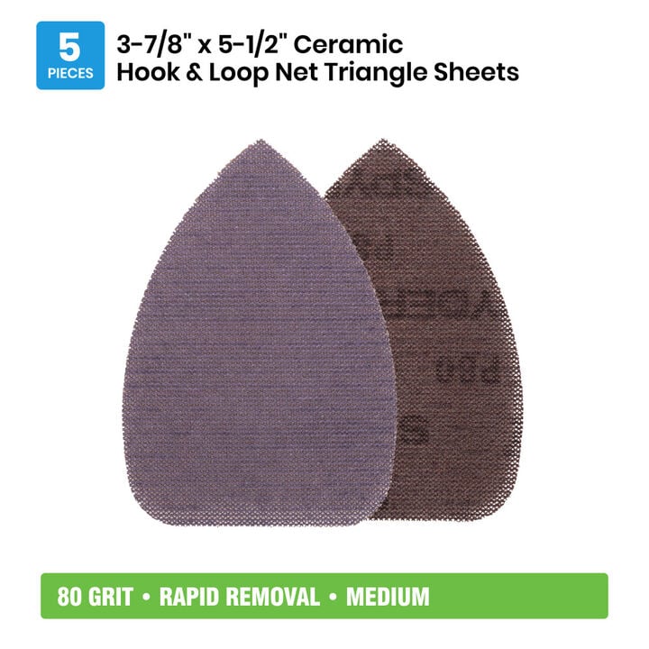 Spyder Detail Sander, 80 Grit Ceramic Net, 3-7/8 Inch Mouse, 5 Pieces, large image number 6