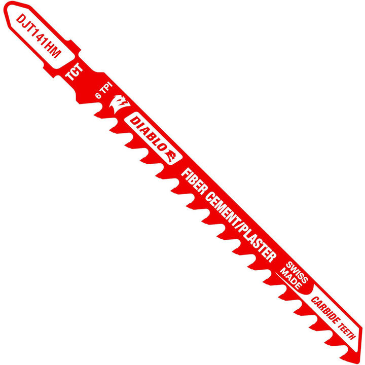 Diablo Tools 4in 6 TPI Carbide T-Shank Jig Saw Blade for Fiber Cement & Plaster