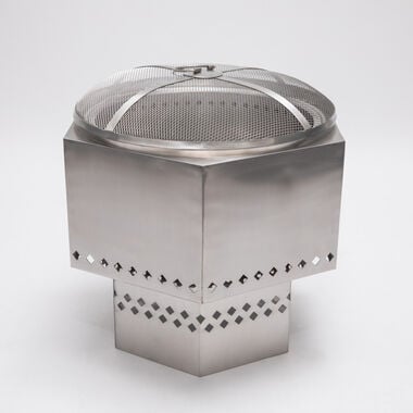 Dragonfire Wood/Pellet Firepit 22in Stainless Steel with Grate & Carry Cover