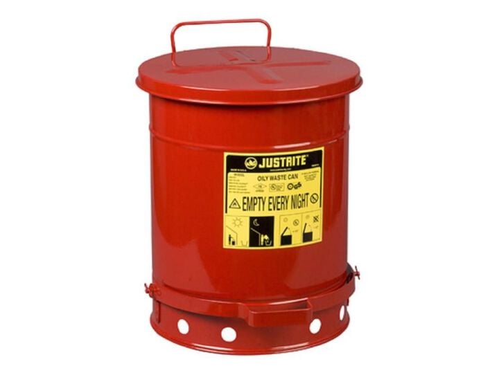 Justrite 10 Gallon Oily Waste Can
