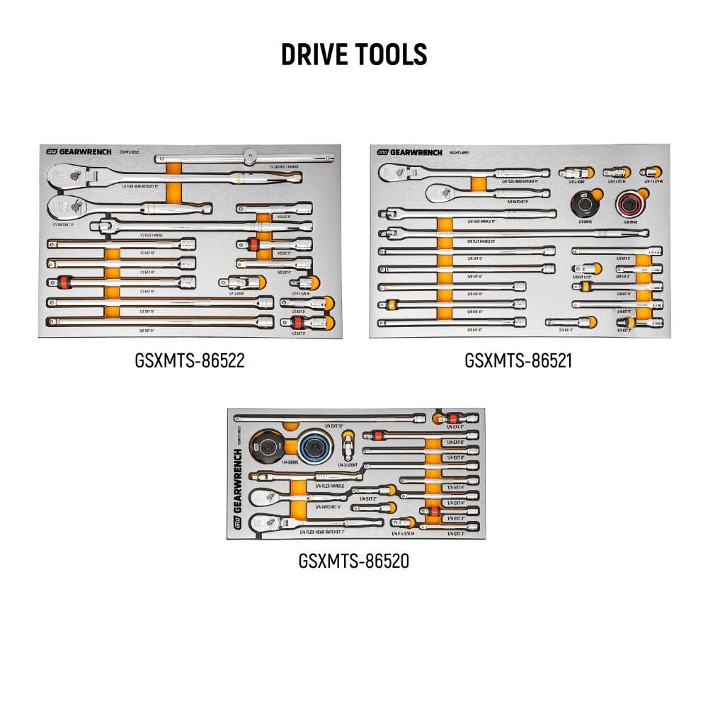 GEARWRENCH 873 Piece MEGAMOD Mechanics Tool Set in Premium Modular Foam Trays with Tool Storage, large image number 5