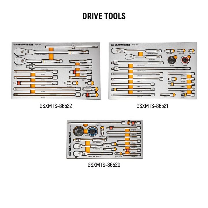 GEARWRENCH 873 Piece MEGAMOD Mechanics Tool Set in Premium Modular Foam Trays with Tool Storage, large image number 4
