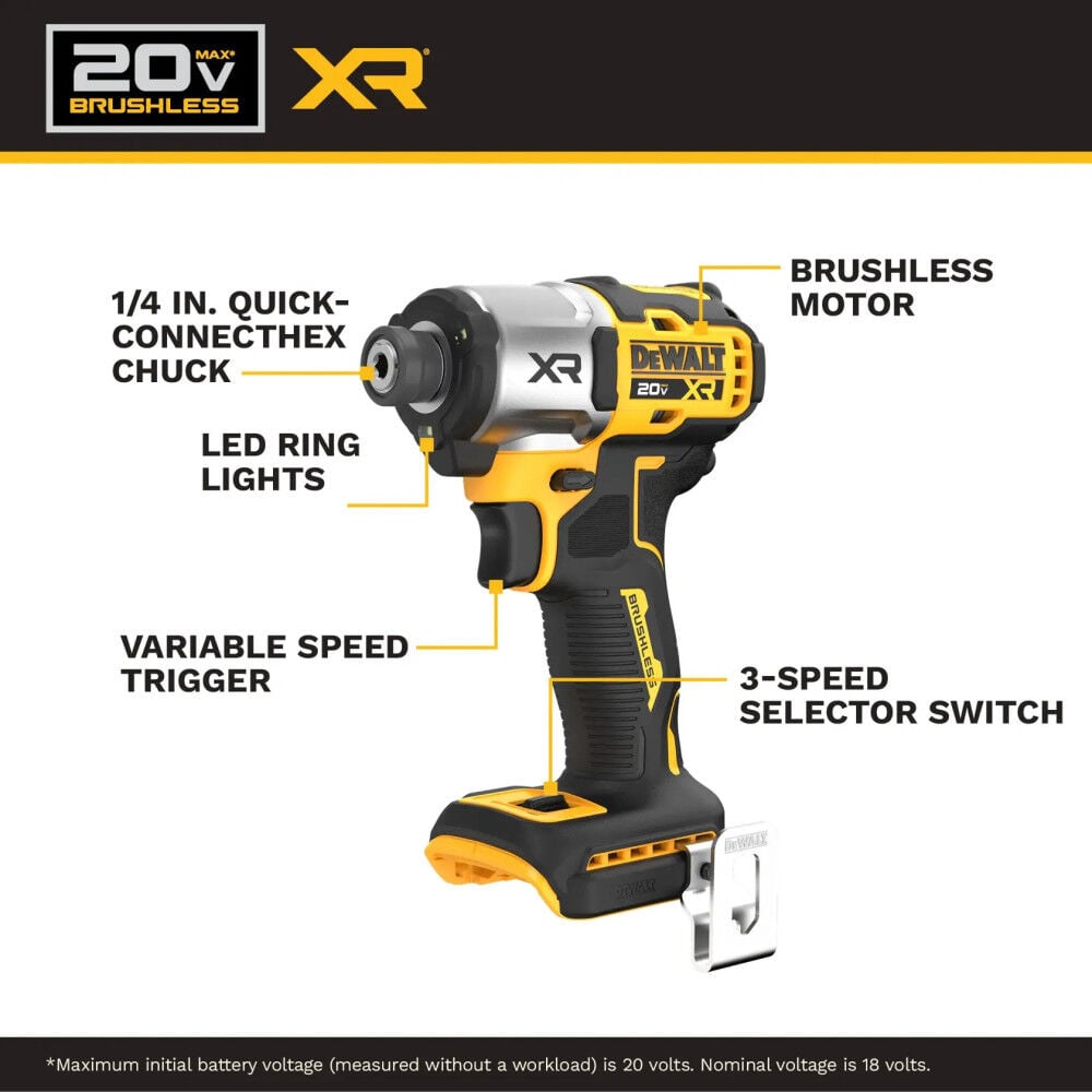 DEWALT 20V Max Impact Driver and Grinder Bundle, large image number 6
