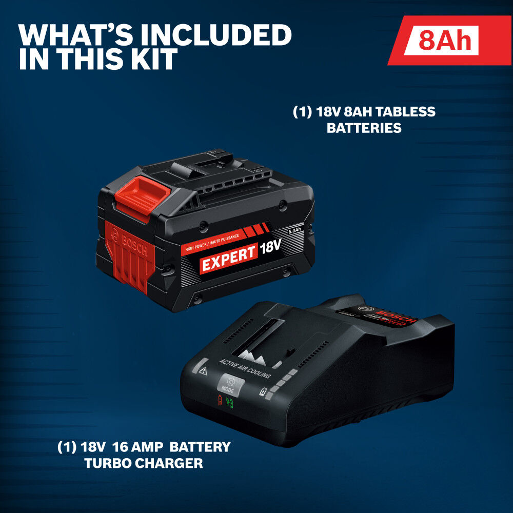 Bosch 18V 8ah Battery Starter Kit, large image number 2