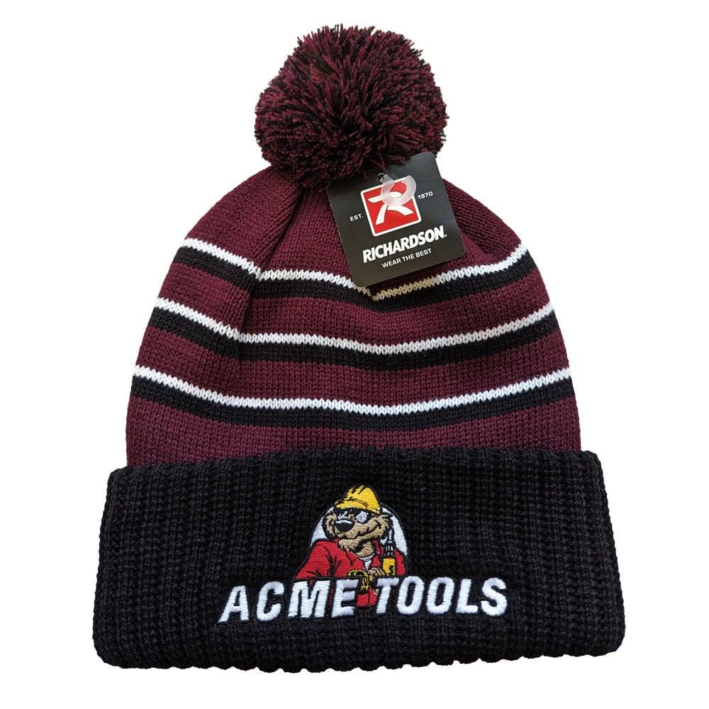ACME TOOLS Beanie Maroon and Black – 134-M