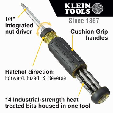 Klein Tools 15-in-1 Ratcheting Screwdriver, large image number 1