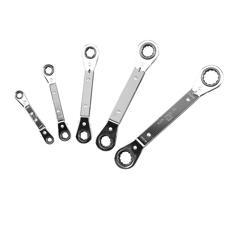 Klein Tools 5 Piece Ratcheting Box Wrench Set, large image number 3