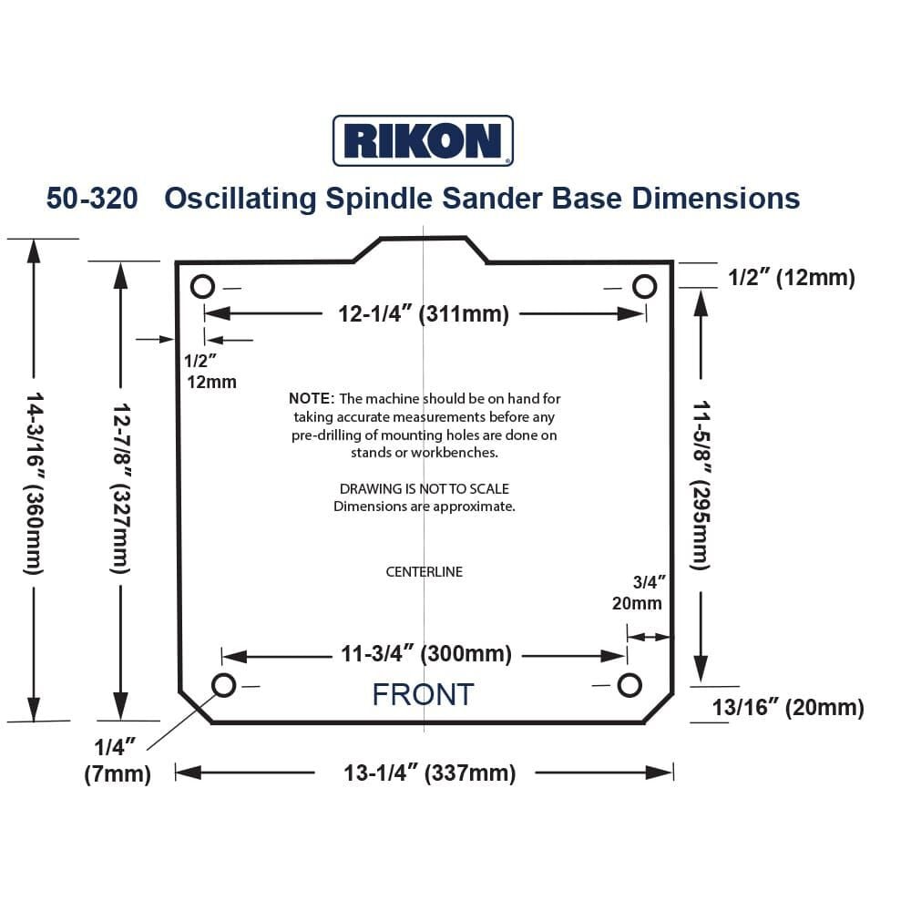 RIKON Benchtop Oscillating Spindle Sander, large image number 5