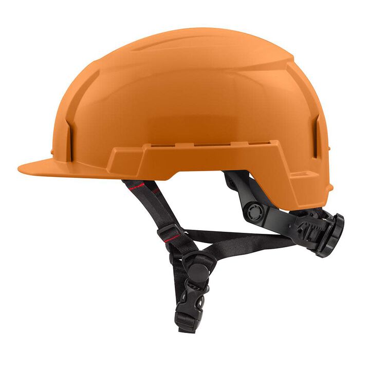 Milwaukee White Front Brim Helmet with BOLT Class E ORANGE
