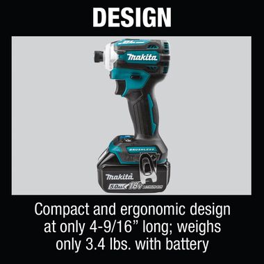 Makita 18V LXT Lithium-Ion Brushless Cordless 2 Piece Combo Kit 5.0Ah, large image number 10