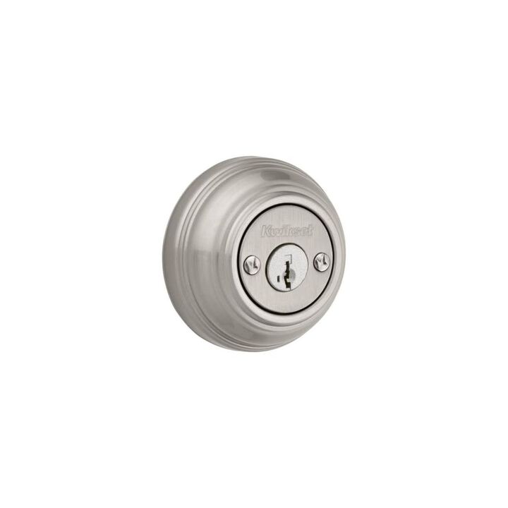 Kwikset SmartKey Door Deadbolt Satin Nickel Double Cylinder Round, large image number 1