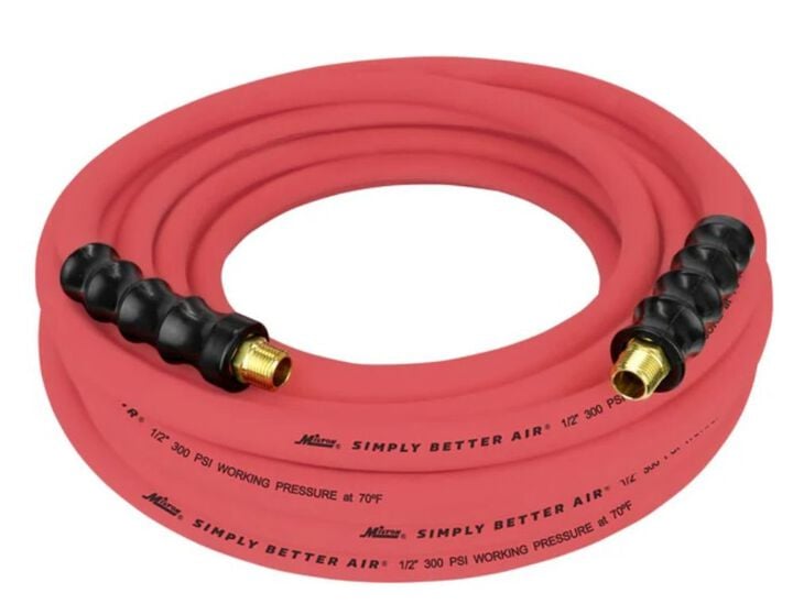 Milton ULR 1/2in ID x 50' (3/8in MNPT) Ultra Lightweight Rubber Air Hose for Extreme Environments