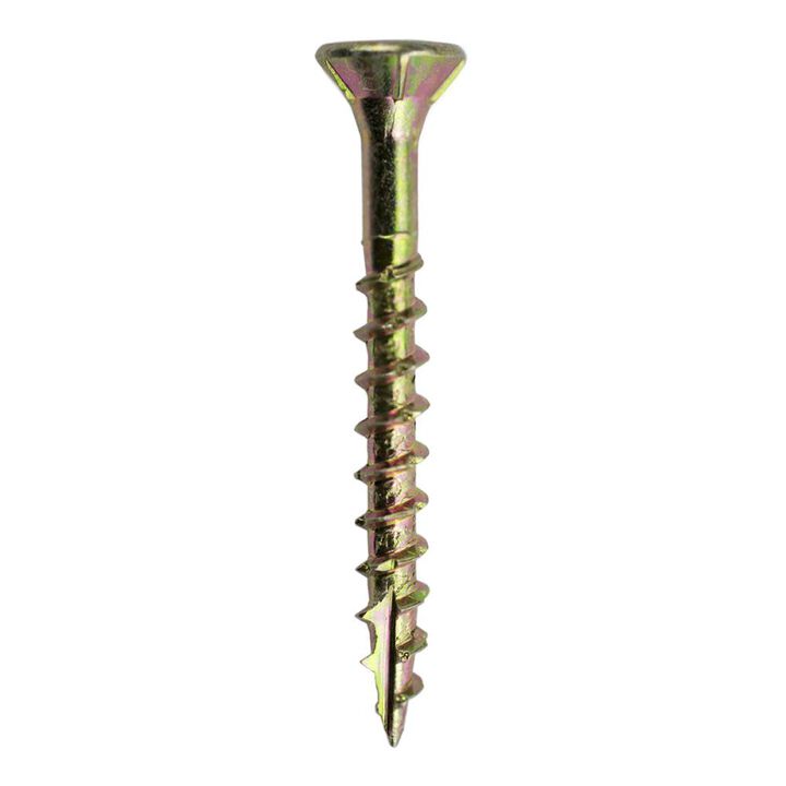 Grip Rite Screws #8 x 1.625in Bugle-Head Yellow Zinc Type 17 Star-Drive Interior Wood 5lbs, large image number 1