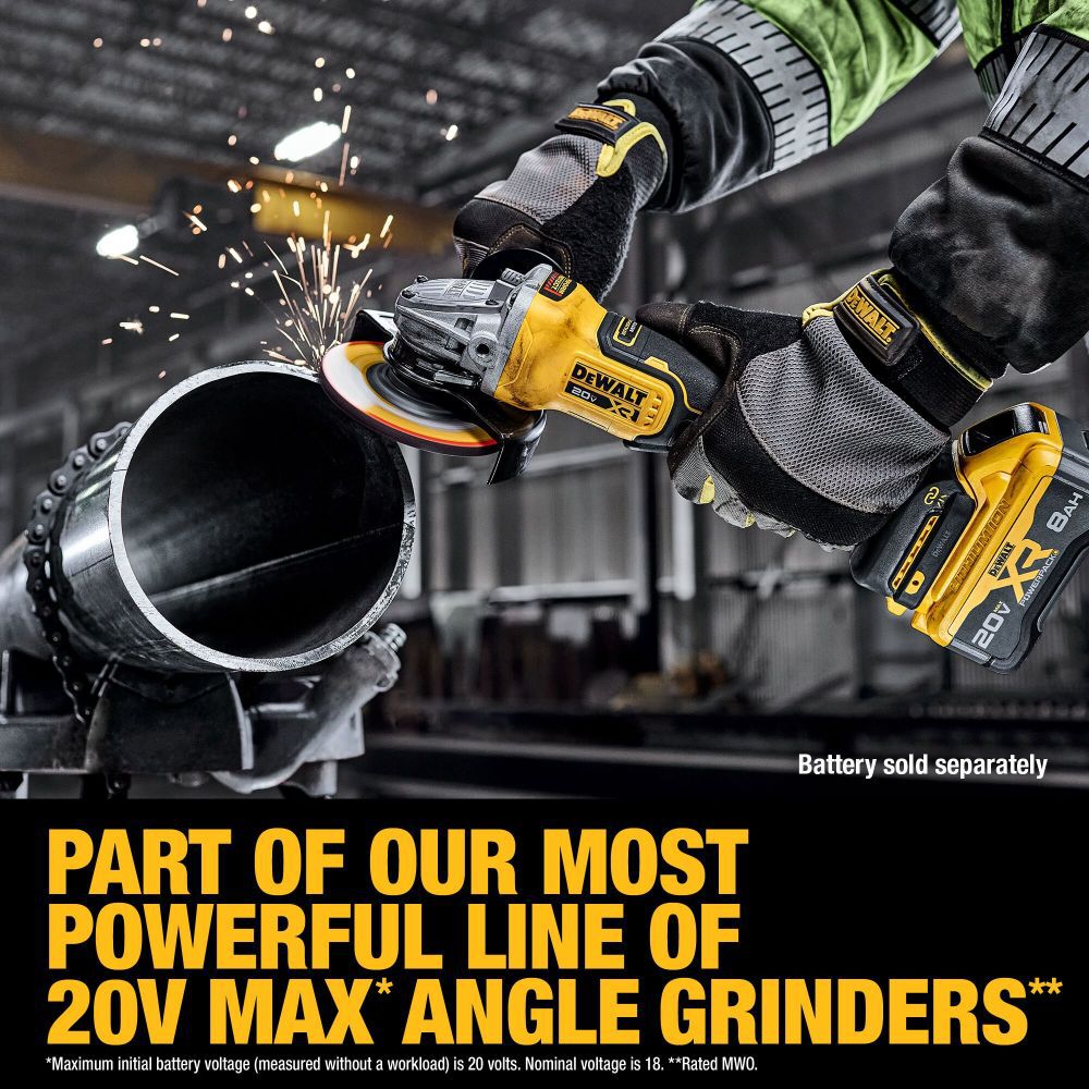 DEWALT 20V MAX XR 4-1/2 Inch - 5 Inch Grinder (Bare Tool), large image number 3
