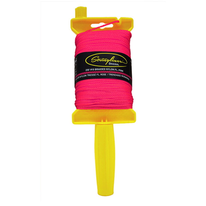 Stringliner Original Braided Fluorescent Pink 250 ft with Reel