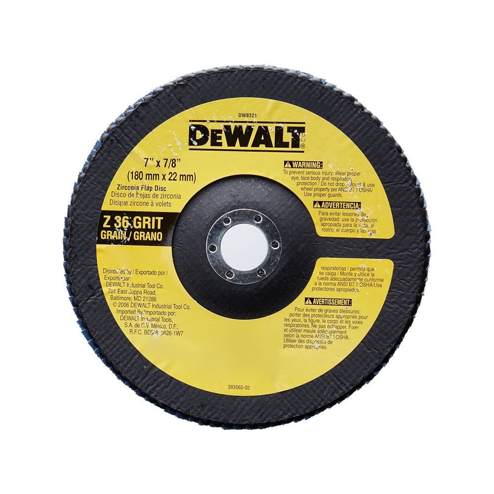 DEWALT 7X7/8 In. 36 g Zirconia. Flap Disc - DW8321