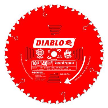 Diablo Tools 10-1/4 In. x 40 Tooth Beam Saw Blade, large image number 0