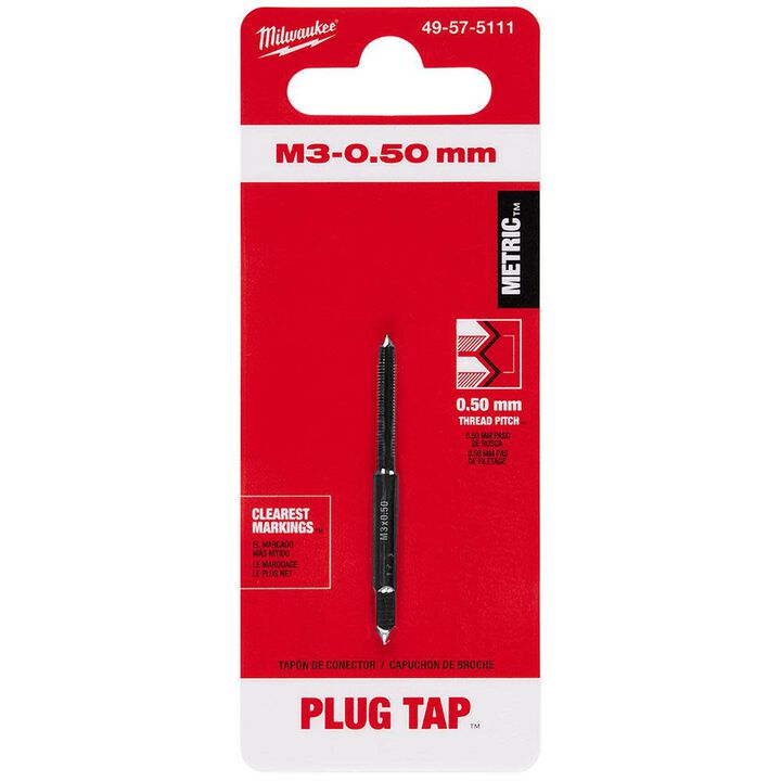 Milwaukee M3-0.50 mm Straight Flute Plug Tap, large image number 11
