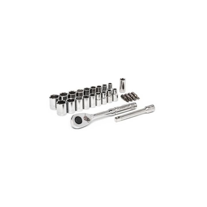 Crescent 25 Pc 1/4in Drive 6 Point SAE/Metric Mechanics Tool Set