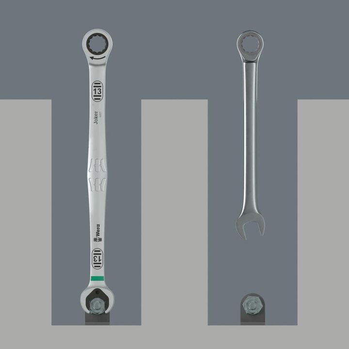 Wera Tools 6007 Joker 39 x 33.5 x 205 mm Long Design SB Ring Ratchet Spanner, large image number 2