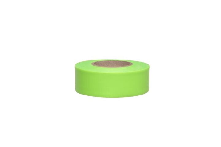 Swanson Tool 1 3/16 Inch X 150 Ft. Taffeta Safety Roll Flagging Lime GLO