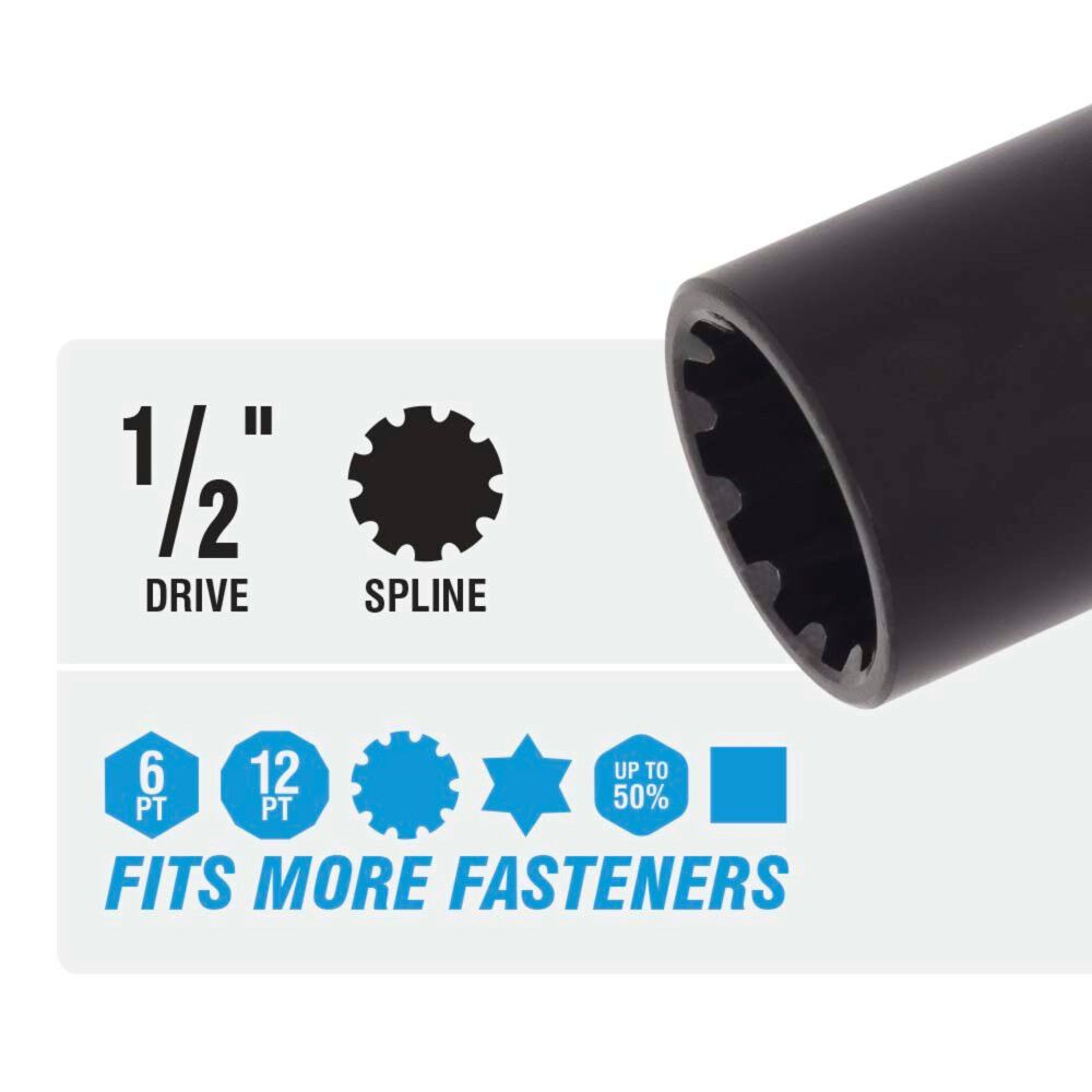 Spyder 1/2 Inch Drive Metric Deep Impact Socket Set with Adapter, 10 Pieces, large image number 6
