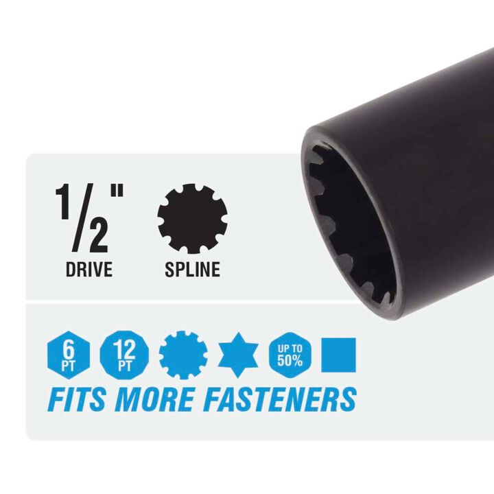 Spyder 1/2 Inch Drive Metric Deep Impact Socket Set with Adapter, 10 Pieces, large image number 5