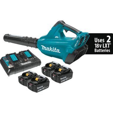 Makita 18V X2 (36V) LXT Lithium-Ion Brushless Cordless Blower Kit with 4 Batteries (5.0Ah)