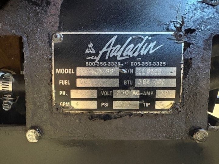 Aaladin Cleaning Systems 14-423SS 2300 PSI 4 GPM Electric Hot Water Pressure Washer with 4 Quick Couple Spray Nozzles Used, large image number 8