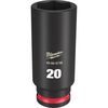 Milwaukee SHOCKWAVE Impact Duty Socket 3/8in Drive 20MM Deep 6 Point, small