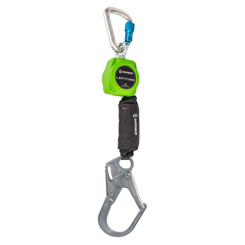 Safewaze Latitude 6 Ft. Single Web SRL-P: Alu Carabiner, Rebar Hook - 019-5050